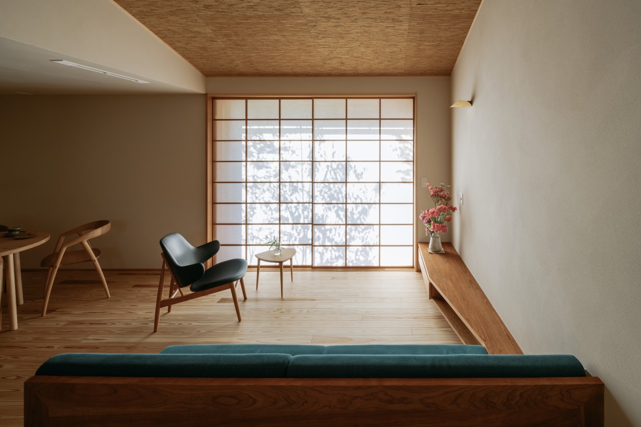 陰影が美しいLDKの障子