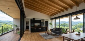 - 滋賀で自然素材・木の家の注文住宅を建てる工務店|株式会社スムース 眺望を最大限に活かした2階リビングの住まい