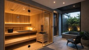 注文住宅のサウナのイメージ